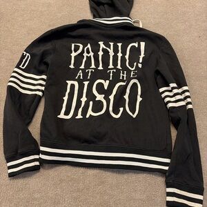 Black and White Varsity Jacket by PLTD Panic! At The Disco Varsity Hoodie 1735